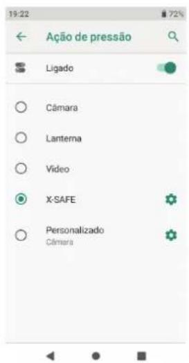 19:22 Ação de pressão Ligado Câmara Lanterna Video X-SAFE Personalizado Câmara