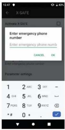 CROSSCALL CoreM4 Go - Informatie bij noodgevallen instellen: telefoonnummer en bericht. - 1