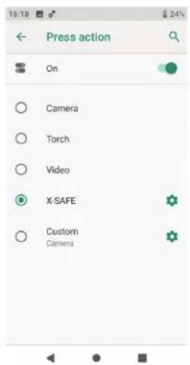 16:18 Press action On Camera Torch Video X-SAFE Custom Camera
