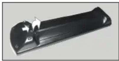 PANASONIC TX58HXW584 - Insertion des piles dans la télécommande - 1