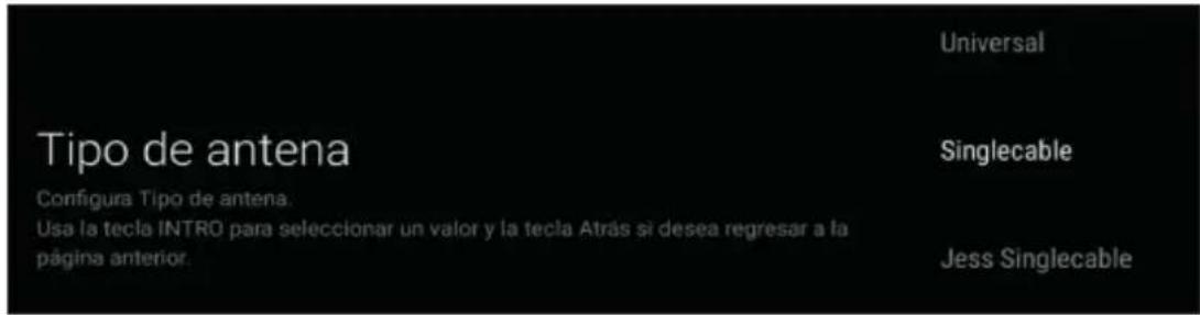 PANASONIC TX65HX700 - Tipo de Antena - Unicable - 1