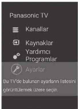 PANASONIC TX24GW324 - Menüyü görüntüleyin ve [Ayarlar] öğesini seçin - 2