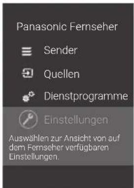 PANASONIC TX24GW324 - Rufen Sie das Menü auf, und wählen Sie [Einstellungen]. - 2