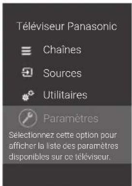 PANASONIC TX24GW324 - Affichez le menu et sélectionnez [Paramètres] - 2