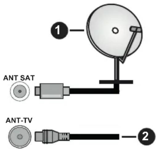 PANASONIC TX43HXW584 - Branchement de l'antenne - 1