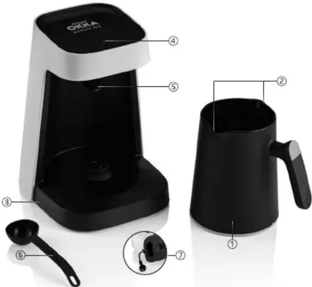 Arzum OKKA Minio Jet OK0013 - ALLGEMEINE UND TECHNISCHE EIGENSCHAFTEN DES GERÄTS - 1