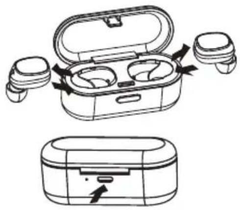 ACME BH410 - Charging the earphones and charging case - 3