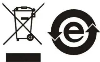 Creative Commons license symbols including a trash bin, e-turn icon, and recycling symbol