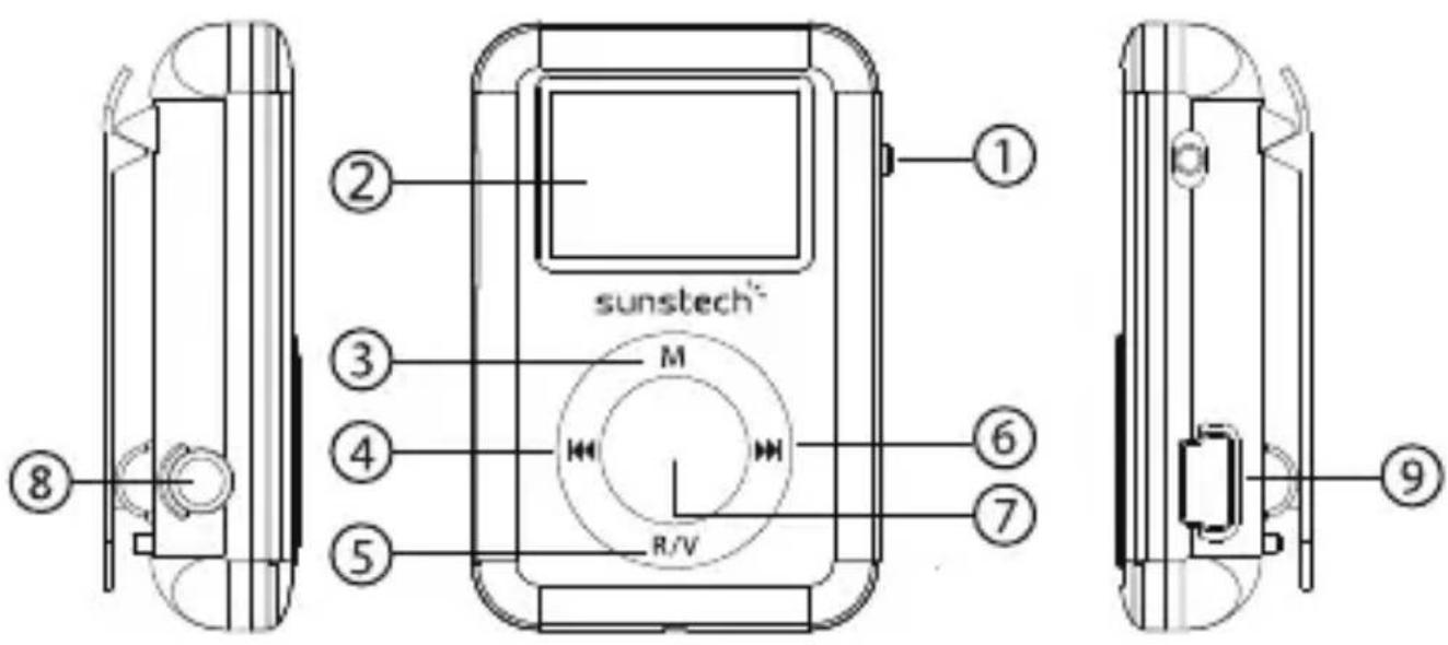 Sunstech DEDALO2BT - Apparence et commandes - 1