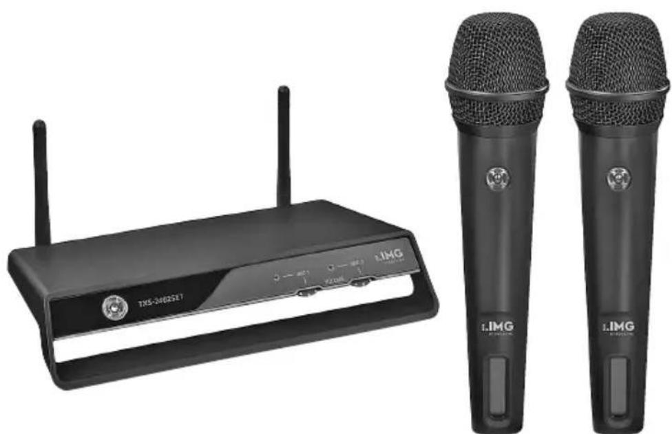 IMG STAGE LINE TXS2402SET - 2-Kanal-Funkmikrofonsystem 2-Channel Microphone System - 1