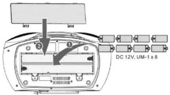 Soundmaster SCD8100 - WERKING OP BATTERIJEN - 1
