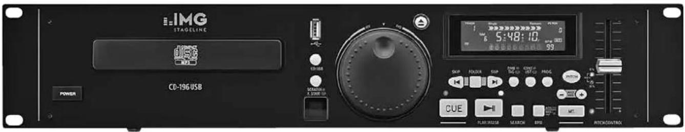 IMG STAGE LINE CD196USB - Professioneller CD/MP3-Spieler Professional CD/MP3 Player - 1
