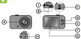 Diagram of a digital camera with labeled parts including main body, camera, and display screen