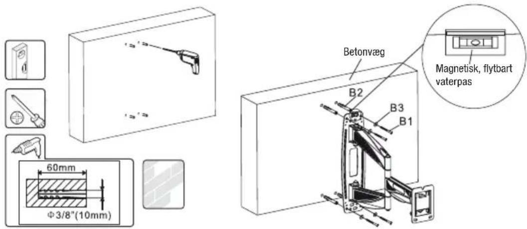 Biltema 24778 - VÆGBESLAG, ARM 26"-50" - 2