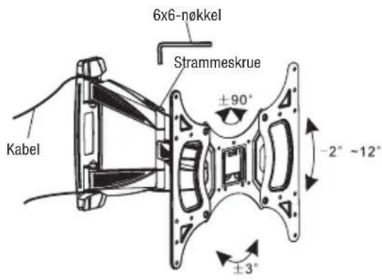 Biltema 24778 - VEGGFESTE, ARM 26"-50" - 5