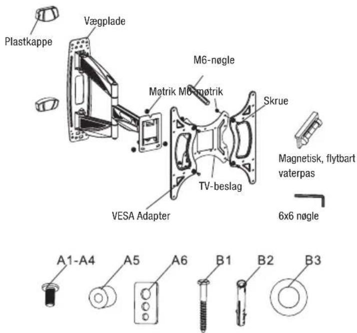 Biltema 24778 - VÆGBESLAG, ARM 26"-50" - 6