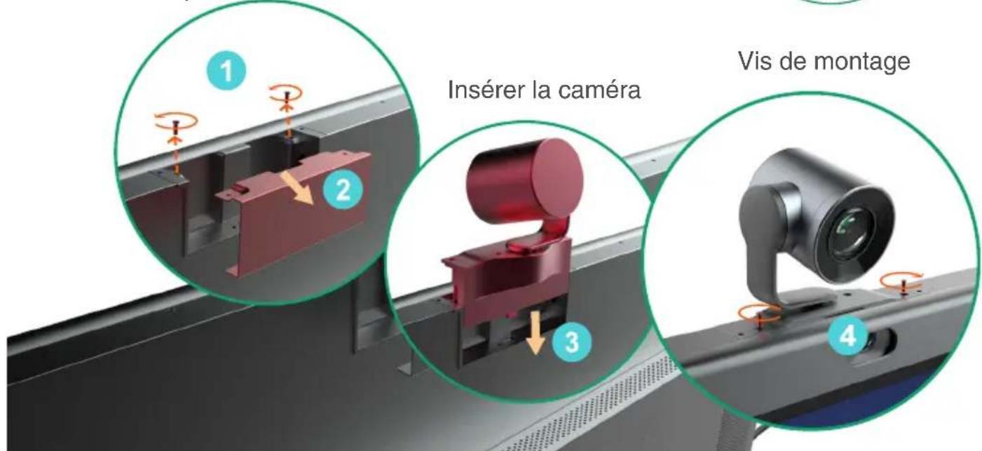 1 2 Insérer la caméra 3 4 Vis de montage