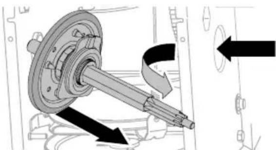 TROY-BILT Storm 3090 - Démontage de la roue de friction (Modèles 600 à plusieurs vitesses et sans manettes de direction des roues) - 3