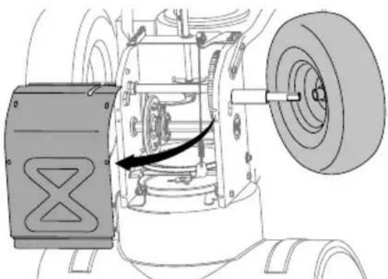 TROY-BILT Storm 2440 - Extracción de la rueda de fricción (Serie 600 de velocidad variable y no orientable) - 1