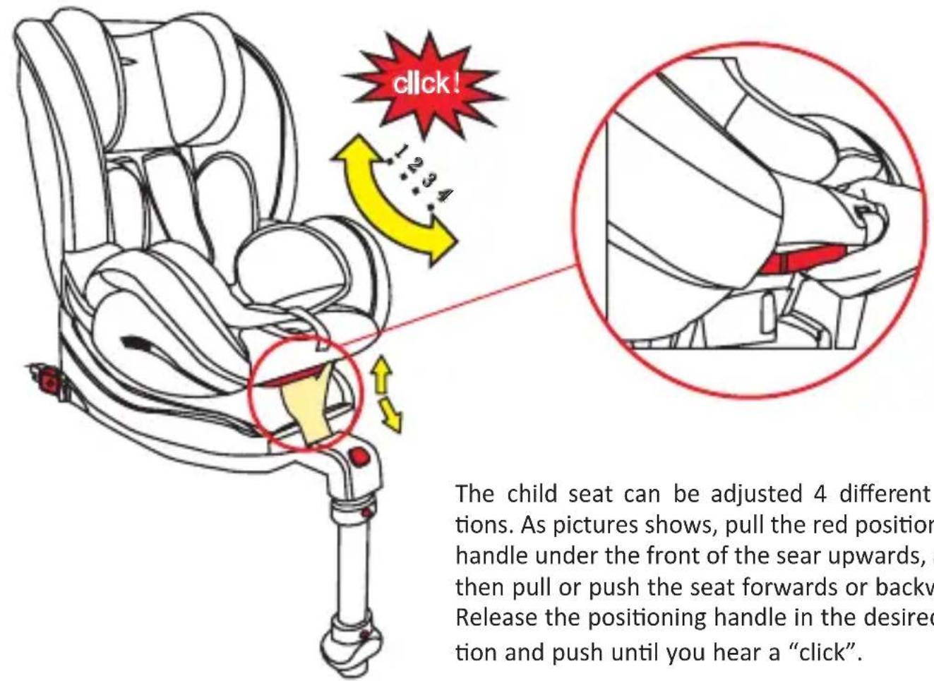 Osann Jet - Adjustment the seat to different incline postions - 1