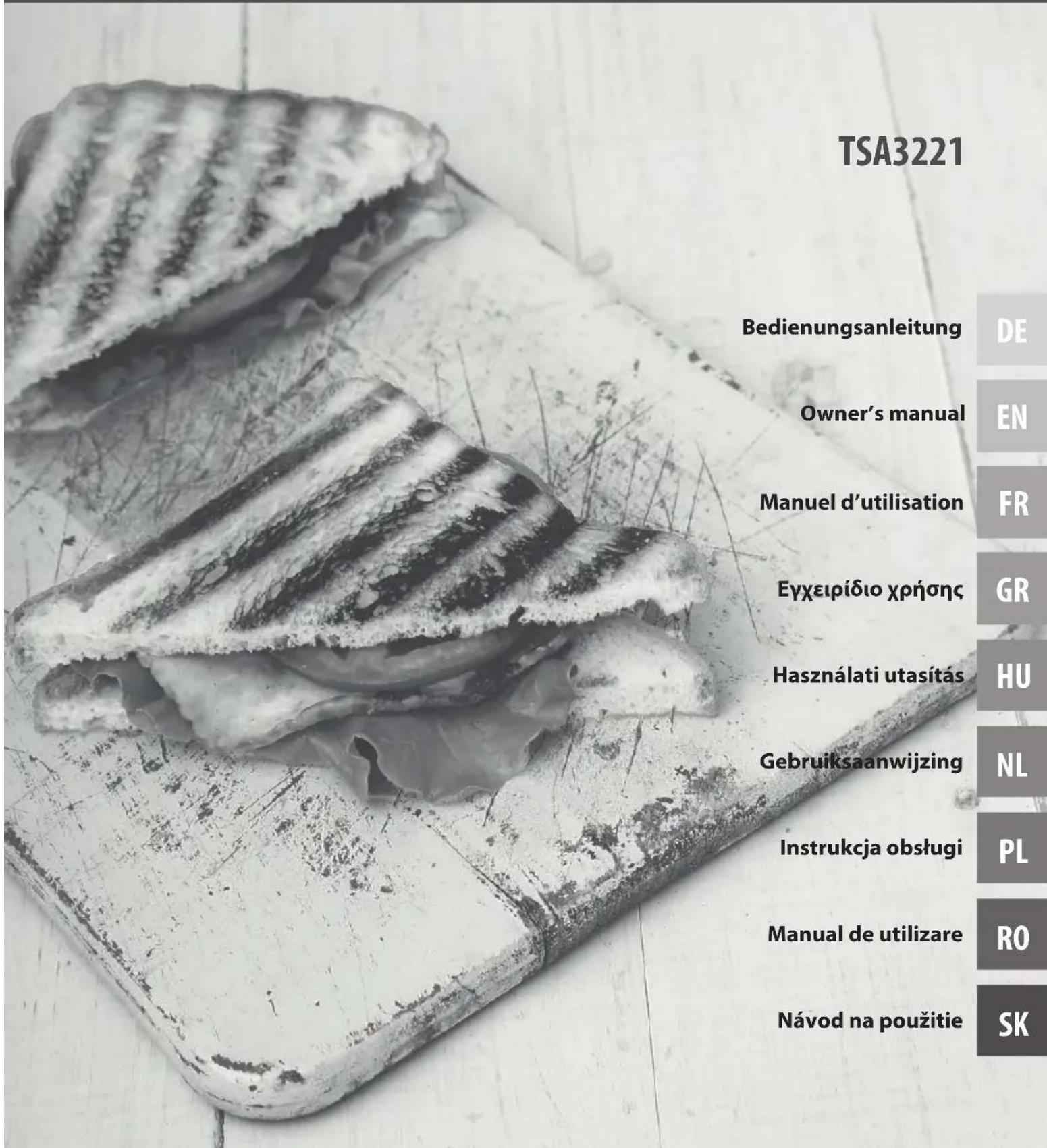 Teesa TSA3221 - Sandwich maker 3-in-1 with ceramic plates - 1
