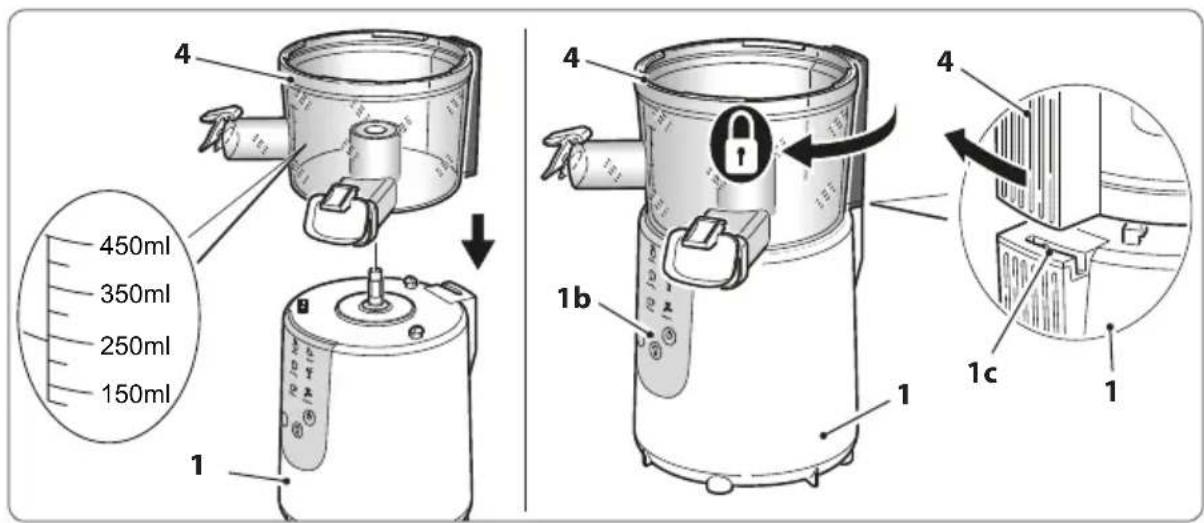 RGV Juice Art Digital - Vor dem Zusammenbau des Geräts sicherstellen, dass das Netzkabel eingesteckt ist. - 2