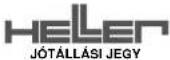 Heller EK 15 - Jótállás - 1