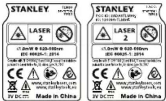 STANLEY TLM99si - FIGYELMEZTETÉS: - 2