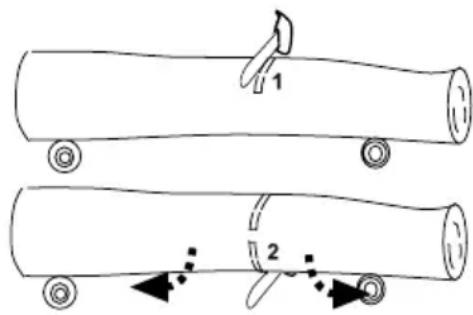 GARLAND Montana 516V20 - CUTTING A TRUNK WHICH IS SUPPORTED ON THE GROUND - 1