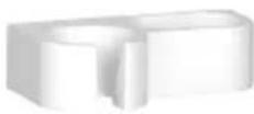 ESGE M 100 Design - Wandhouder Art.-No. 7410 (wit) met pluggen en schroeven - 1