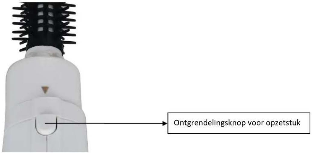 Ontgrendelingsknop voor opzetstuk