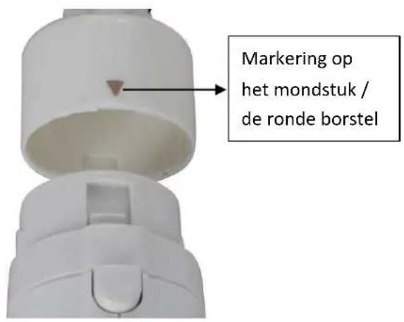 Markering op het mondstuk / de ronde borstel