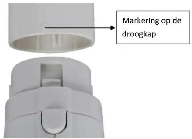 Markering op de droogkap
