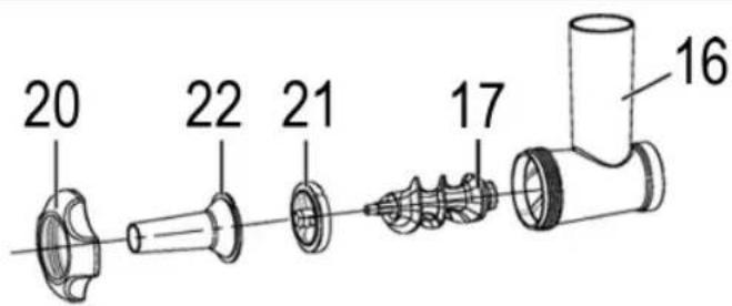 PROFICOOK PCKM 1151 - Montage des Fleichwolfes - 2