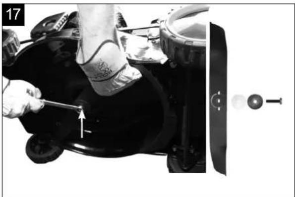 Close-up of a person's foot using a tool on a scooter, with no visible text or symbols