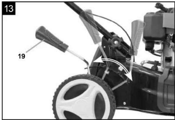Close-up of a motorcycle's steering wheel and attached hardware (no visible text or symbols)