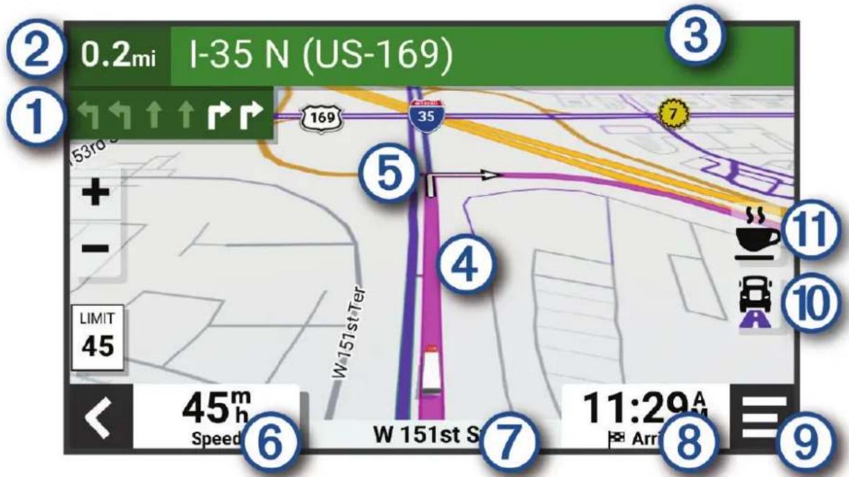 GARMIN DEZL LGV710 - Votre itinéraire sur la carte - 1