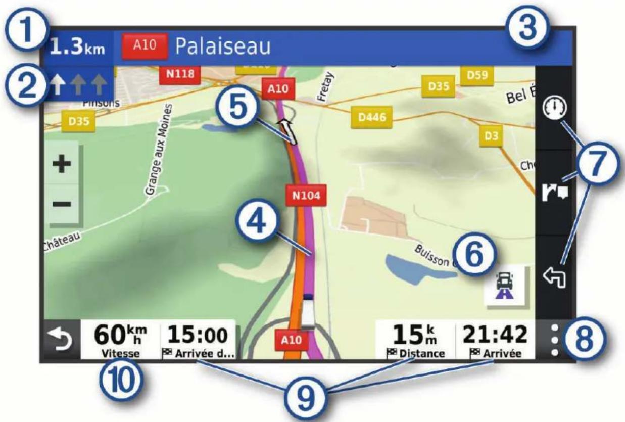 GARMIN DEZL LGV810 - Votre itinéraire sur la carte - 1