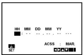 HH MM DD MM YY ■ : - - - - - - - - - ACSS : MAR. SET