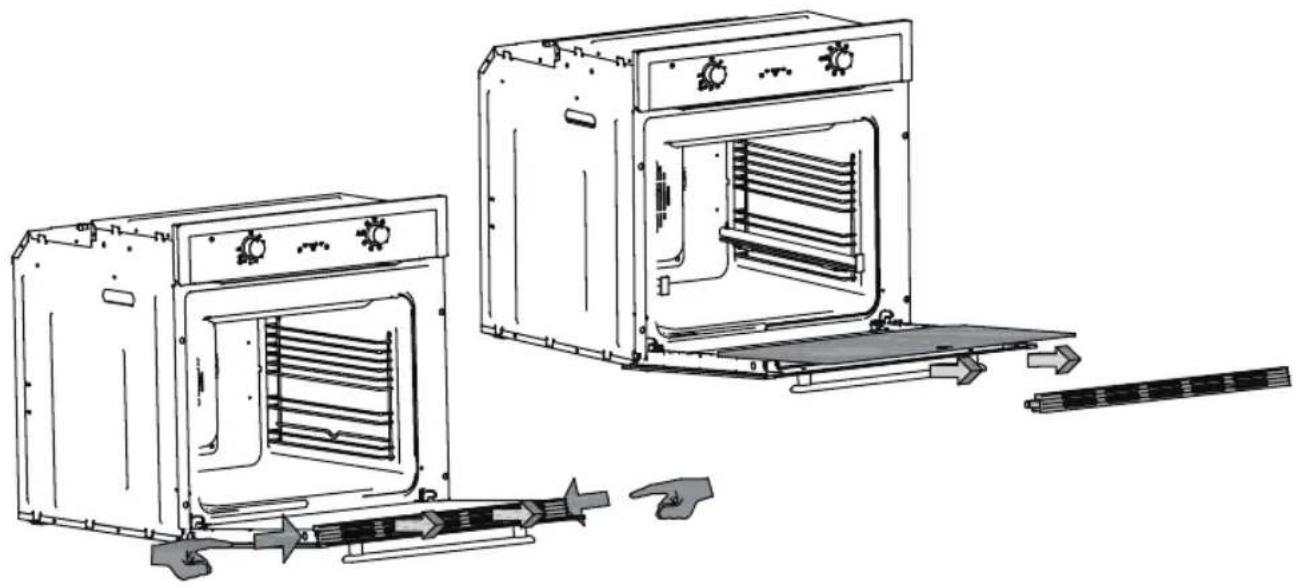Meireles MF 7600 X - Retirar a porta do forno - 2
