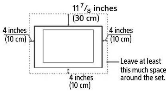 SONY Bravia KD43X720E - Ventilation - 2