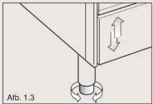 BORETTI CFBI601IX - De verstelbare voeten monteren - 1