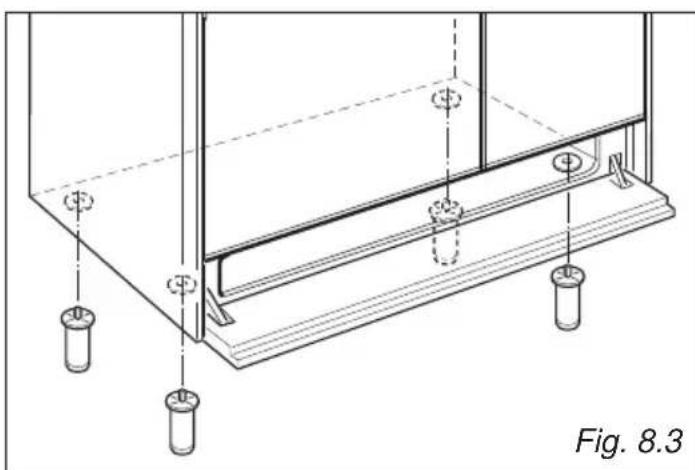 BORETTI CFBI902ZW - FITTING THE ADJUSTABLE FEET - 1