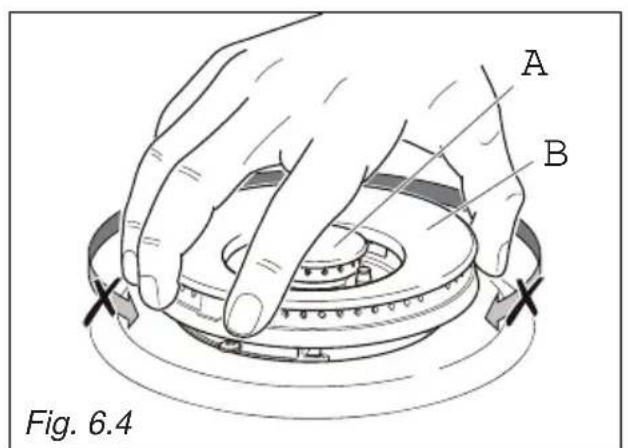 BORETTI CFBG901OWBE - CORRECT POSITION OF THE DUAL BURNERS - 4