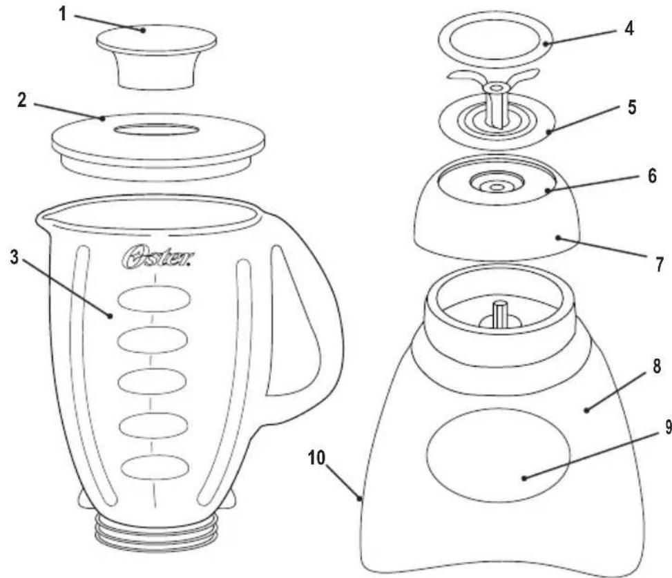 OSTER 6831 - DESCRICAÇÃO DO ELETRODOMÉSTICO - 1