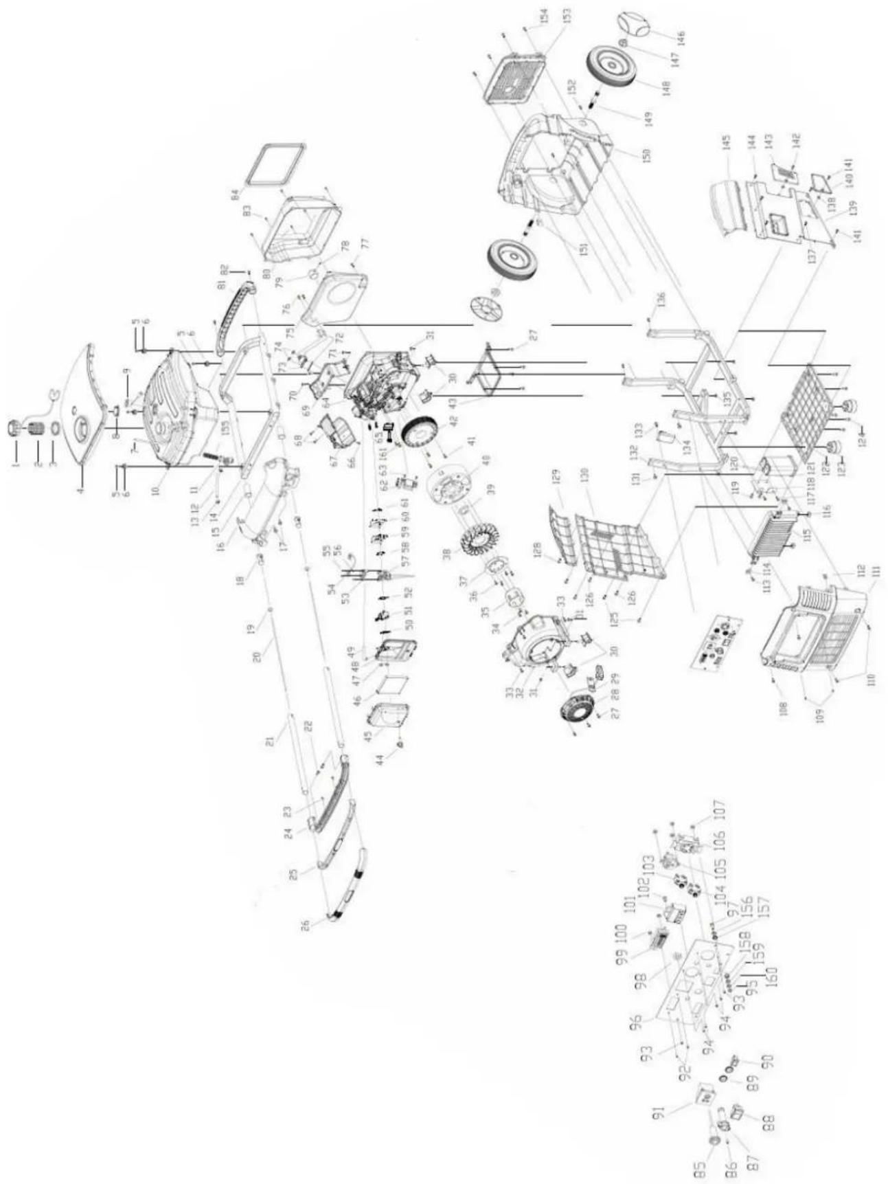 Fuxtec FXIG13 - Explosionszeichnung / explosion drawing - 1