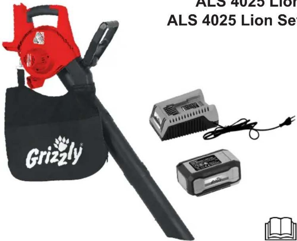Grizzly ALS 4025 Lion - Akumuliatorinis lapų pūstuvas Akumulátorový vysavač na listí Akumulatorowy odkurzacz do liści - 1