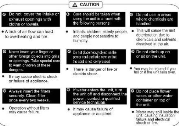 DAITSU ADDP20 - SAFETY PRECAUTIONS - 1