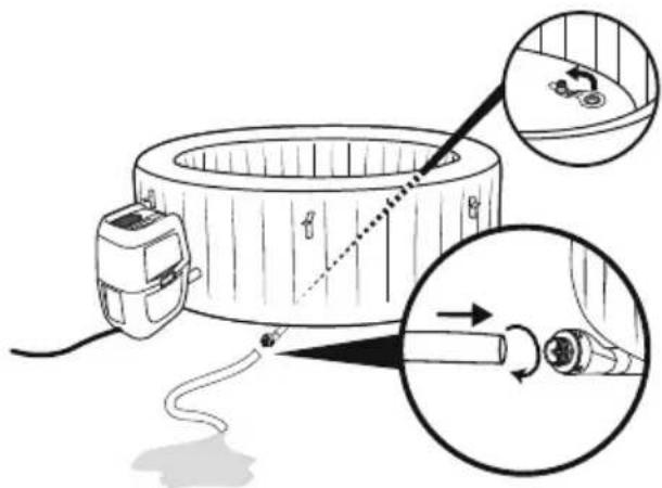 BESTWAY Coleman 90470 - DRAINING THE SPA - 2