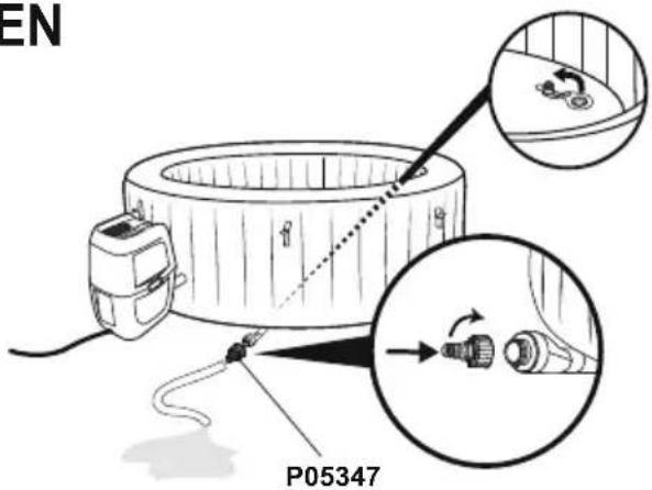 BESTWAY LayZSpa 60041 - ENTLEEREN DES WHIRLPOOLS - 7